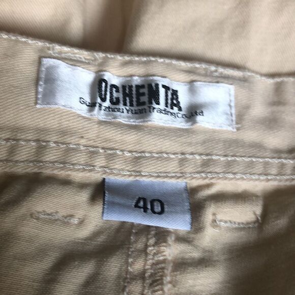 Guang zhou Yuan Trading Co pale yellow cargo shorts size 40 NWOT - Picture 5 of 7